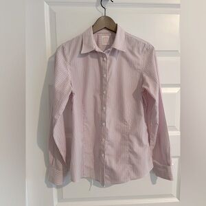 Brooks Brothers Shirt White Pink Size 10